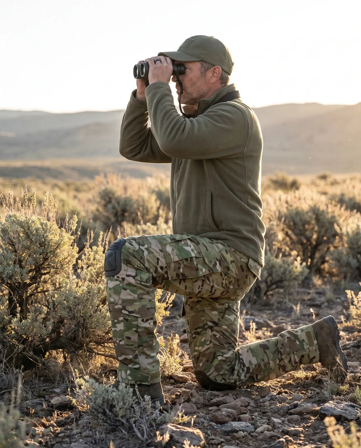 The last stretch of the stalk is on your knees. Same pants, in camo.