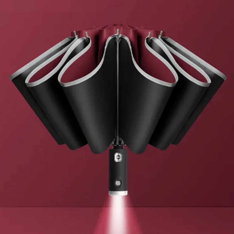 Windproof Umbrella - Automatic Open & Close - LED Light in the Handle