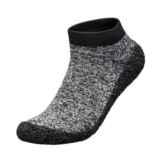 Barefoot sock shoes in Heather Gray on a white background