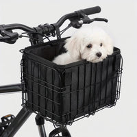 Bike Basket Front or Rear - Folding Wire Basket - Removable Carry Bag