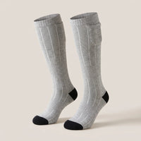 Heated Socks - Knee-High with Top Battery Pocket - 3 Heat Settings