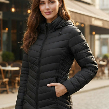 Steppjacke Damen - Verstellbare Kapuze - Leicht Wattiert