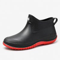 Ankle Rain Boots - Slip-On Short Garden Boots for Women - Wave Tread