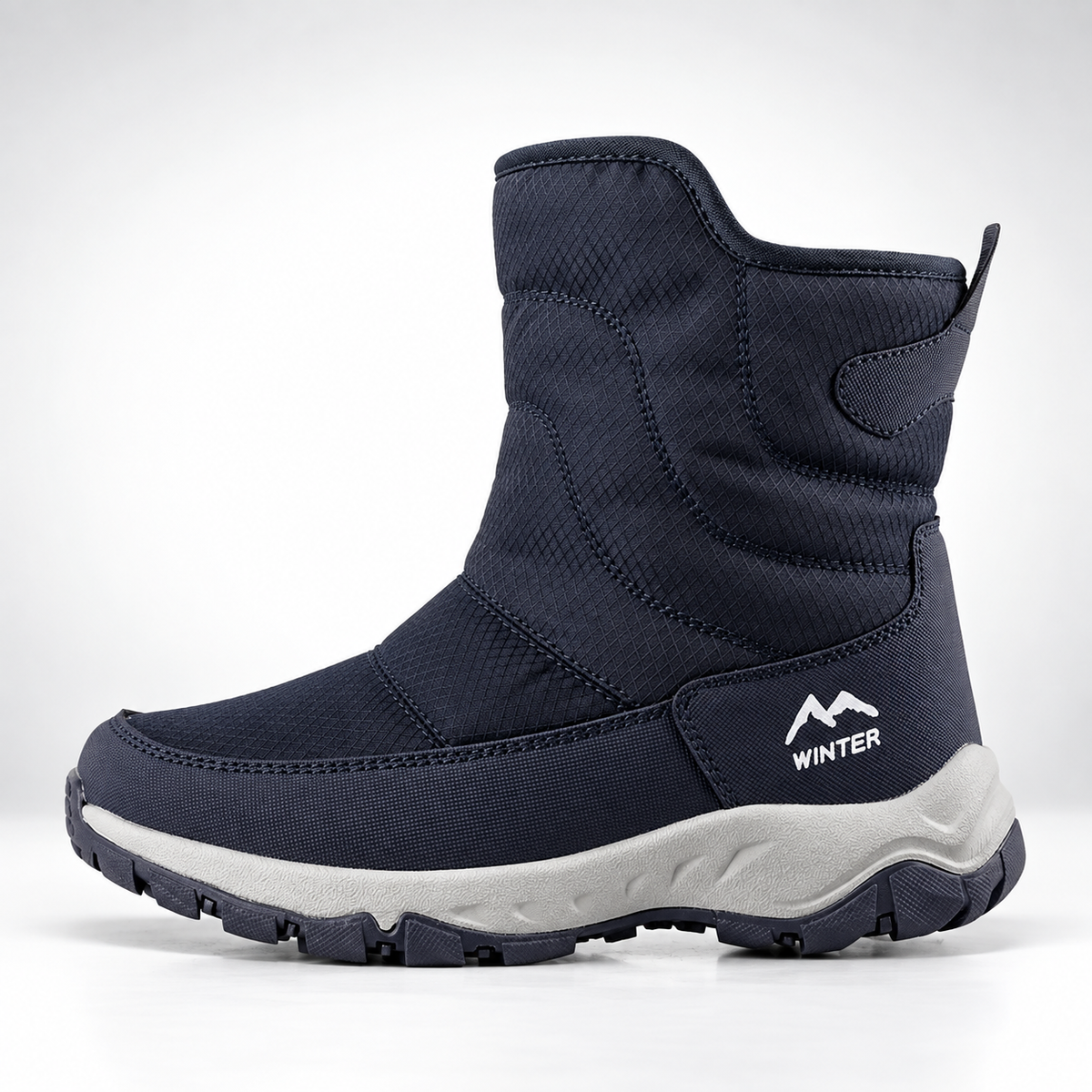 Men's Winter Boots - Plush Lined Snow Boots - Side Zip & Non-Slip Sole