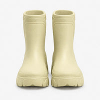 Women's Ankle Rain Boots - Slip-On Platform Sole - Easy to Rinse Clean