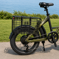 Bike Basket Front or Rear - Folding Wire Basket - Removable Carry Bag