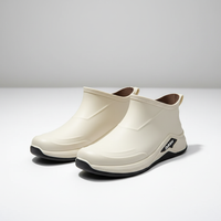 Rain Boots for Men - Short Waterproof Ankle Boots - Cotton-Lined Option