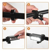 Bike Headlight LED - 1000 Lumen USB Rechargeable - 2000 mAh Battery