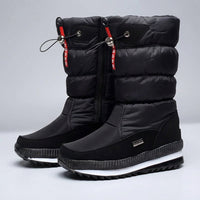 Women's Snow Boots - Mid-Calf Plush Lined Winter Boots - Water-Resistant