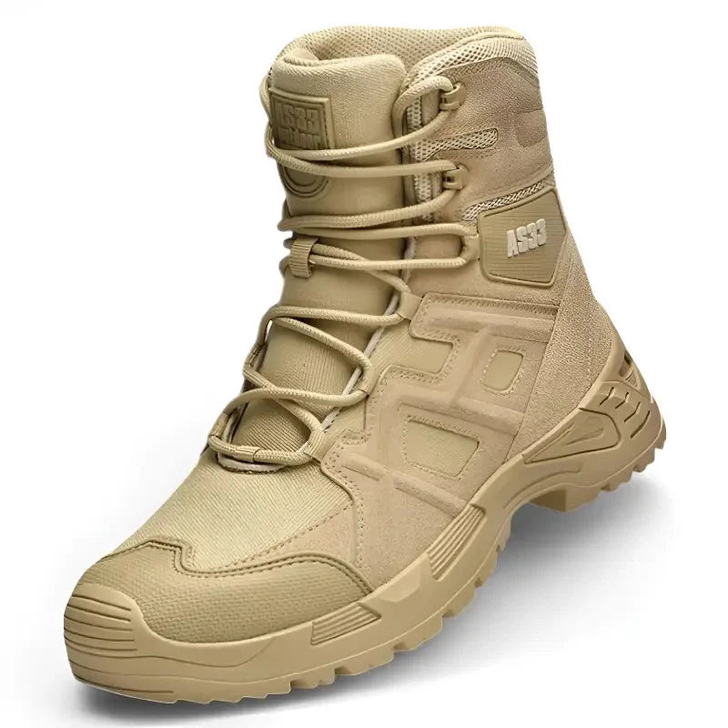 Men's Tactical Boots - Waterproof & High-Top Support - Slip-Resistant Sole