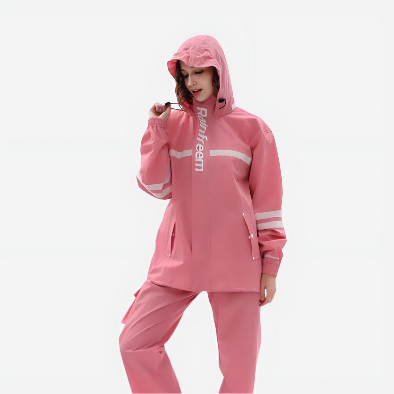 Women's Rain Suit - Waterproof 2-Piece Set - Reflective Trim