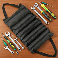 Tool Bag Roll Up - Oxford Fabric with Zipper Pockets - Shoulder Strap
