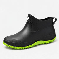 Ankle Rain Boots - Slip-On Short Garden Boots for Women - Wave Tread