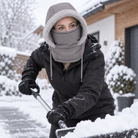 Balaclava Winter Face Mask - Hooded with Plush Lining - Adjustable