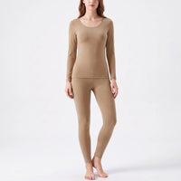 Women's Thermal Underwear - Seamless Base Layer Set - High Waist Stretch