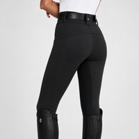 Women's Riding Breeches - Two-Tone Stretch Breeches - Zip Pockets