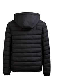 Men's Puffer Jacket - Warm Quilted & Windproof - Removable Hood