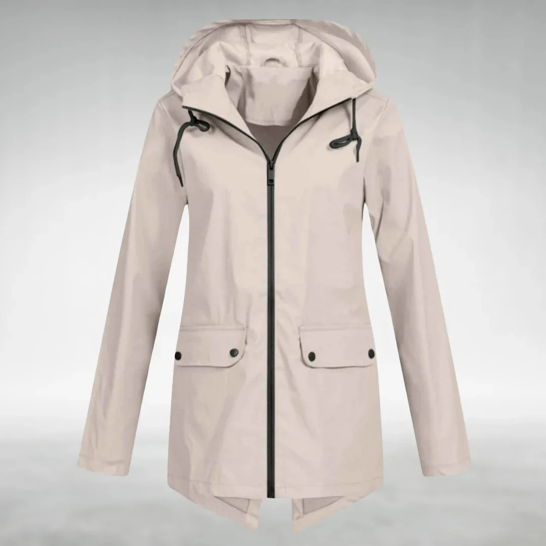 Women's Rain Jacket - Waterproof & Windproof - Adjustable Hood