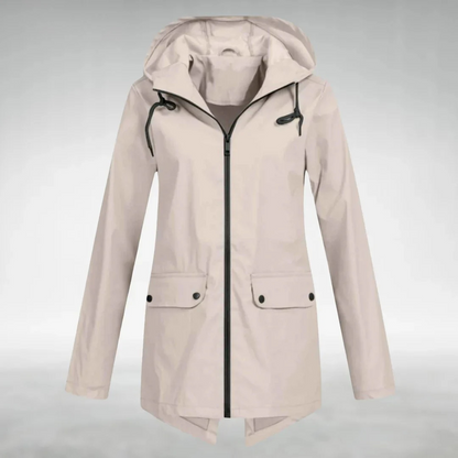 Women's Rain Jacket - Waterproof & Windproof - Adjustable Hood