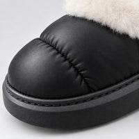 Women's Winter Boots - Faux Fur Lined Ankle Booties - Platform Sole