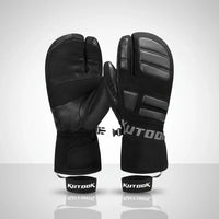 Winter Gloves - Insulated Ski Gloves, 3-Finger or 5-Finger - Wrist Leashes