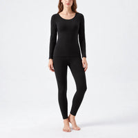 Women's Thermal Underwear - Seamless Base Layer Set - High Waist Stretch