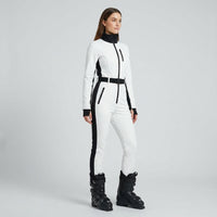 Women's Snowsuit - One-Piece Ski Suit with Belt - Waterproof & Insulated