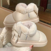 Women's Winter Boots - Faux Fur Lined Ankle Booties - Platform Sole