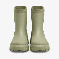 Women's Ankle Rain Boots - Slip-On Platform Sole - Easy to Rinse Clean