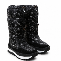 Womens Winter Boots - Tall Plush Lined Snow Boots - Lightweight Zip-Up