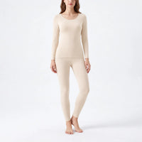 Women's Thermal Underwear - Seamless Base Layer Set - High Waist Stretch