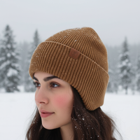 Beanie with Ear Flaps - Fleece Lined Winter Hat - Unisex Rib Knit