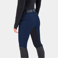 Women's Riding Breeches - Two-Tone Stretch Breeches - Zip Pockets