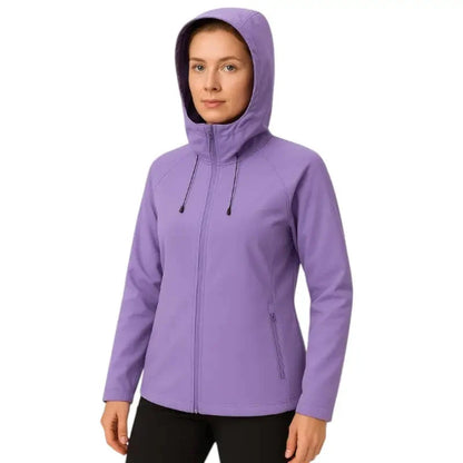 Women's Softshell Jacket - Water-Resistant & Hooded - Fleece Lined
