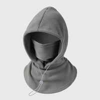 Fleece Balaclava Hood - 3-in-1 Face Cover & Neck Warmer - Plush Lined