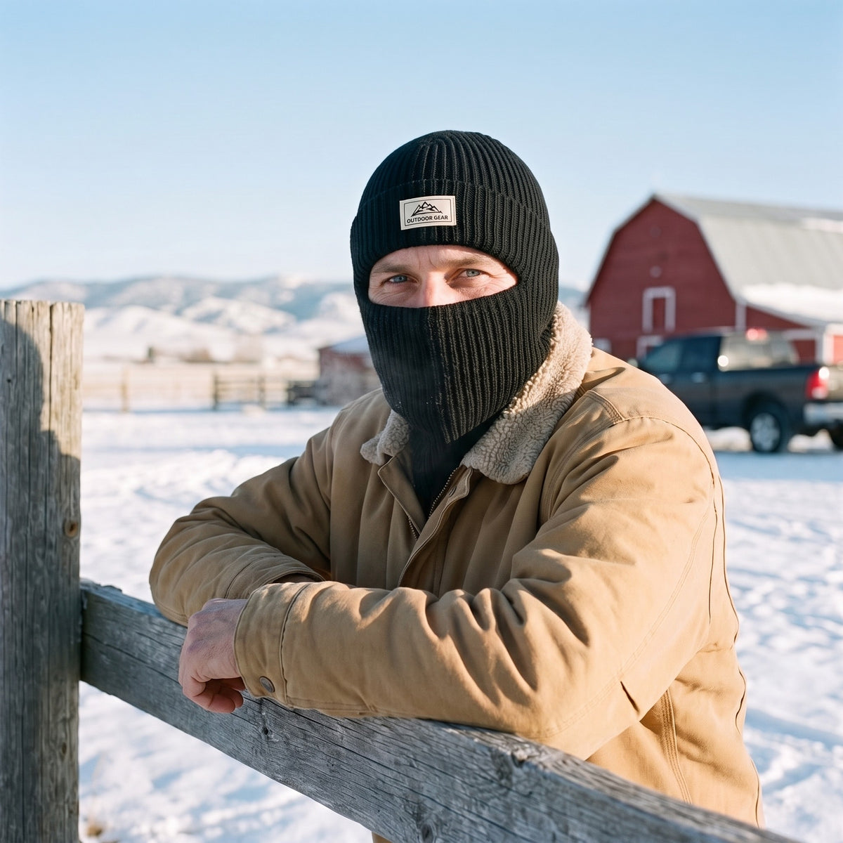 Balaclava Beanie - 2-in-1 Knit Winter Hat - Full Face Cover
