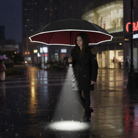 Windproof Umbrella - Automatic Open & Close - LED Light in the Handle