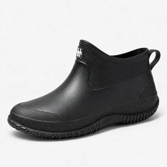 Ankle rain boots for women in Black - product photo on white