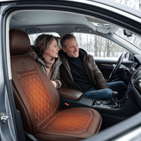 Heated Car Seat Cover - 12V Plug-In Seat Warmer - Auto Shut-Off