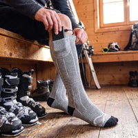 Heated Socks - Knee-High with Top Battery Pocket - 3 Heat Settings