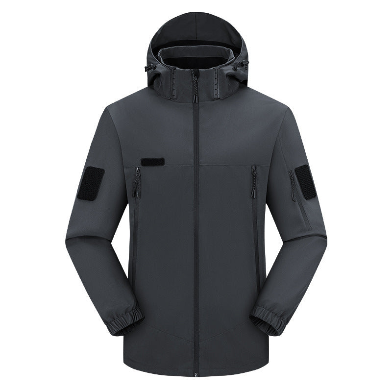 Men's Softshell Jacket - Removable Hood - Fleece Lined