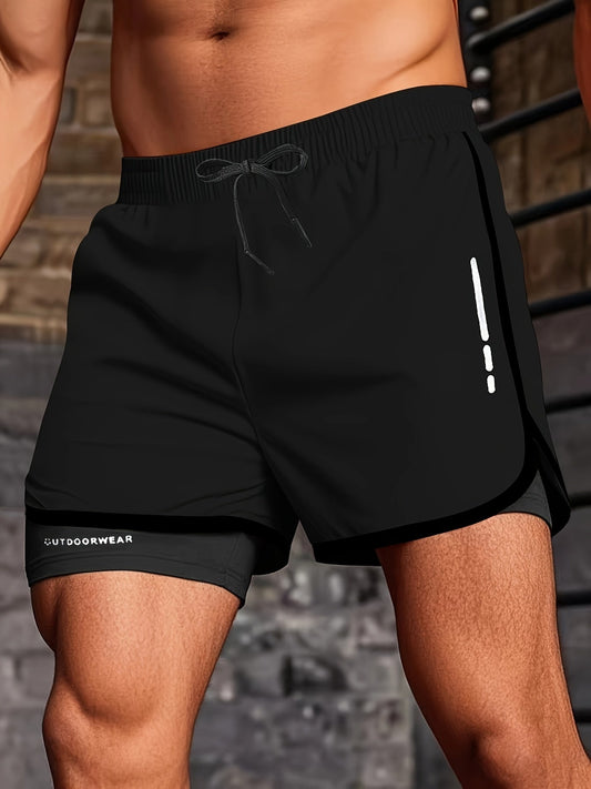 2-in-1 Swim Trunks - Quick-Drying - Double Layer