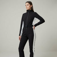Women's Snowsuit - One-Piece Ski Suit with Belt - Waterproof & Insulated