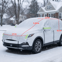SUV Car Cover for Winter - Half Cover for Snow & Ice - Waterproof