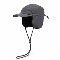 Winter Hat with Ear Flaps - Fleece Lined Baseball Cap - Water Repellent