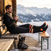 Heated Socks - Knee-High with Top Battery Pocket - 3 Heat Settings