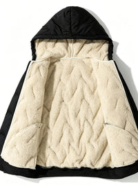 Mens Jogging Suit - Plush Lined Hooded Jacket & Joggers - 2 Piece Set