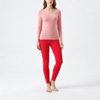 Women's Thermal Underwear - Seamless Base Layer Set - High Waist Stretch