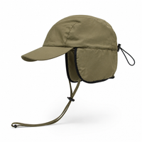 Winter Hat with Ear Flaps - Fleece Lined Baseball Cap - Water Repellent
