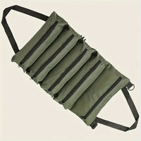 Tool Bag Roll Up - Oxford Fabric with Zipper Pockets - Shoulder Strap